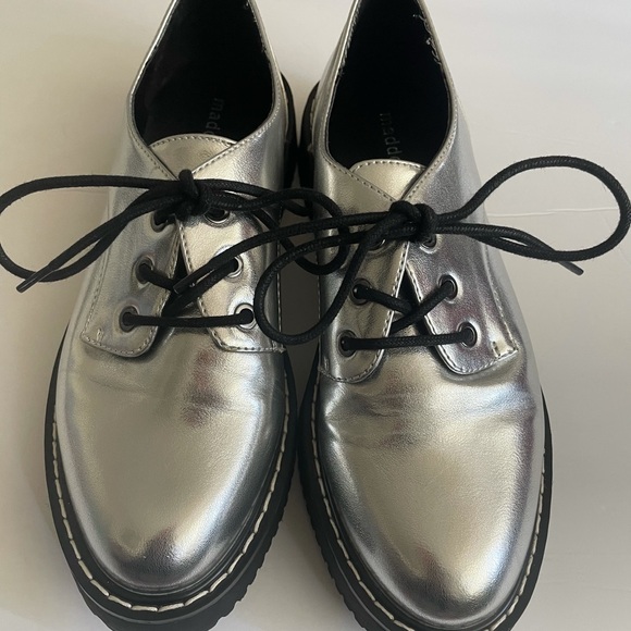 Madden Girl Shoes - Madden Girl Silver Platform Sneakers